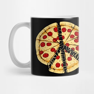 Pizza Peace Sign Pasta Lover Gift Mug